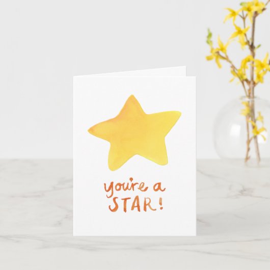 Carte You're A Star Card (Fleur jaune)