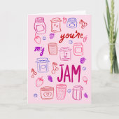Carte YOURE MON JAM Cute Jars Illustration Valentines Da (Devant)