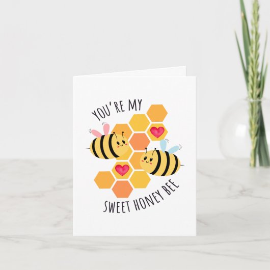 Carte You're My Sweet Honey Bee Greeting Card (Devant)
