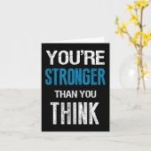 Carte You're Stronger Than You Think Motivational  (Fleur jaune)