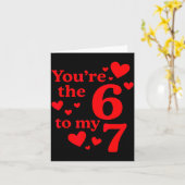 Carte You're The 6 To My 7 Funny Valentines Day Couples  (Fleur jaune)