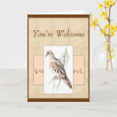 Carte You're Welcome Mourning Dove, Turtle Dove (Fleur jaune)