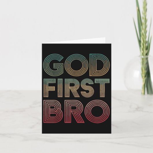 Carte Youth Boy God First Bro Funny Christian God Brothe (Devant)