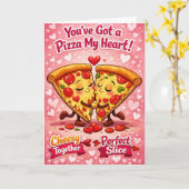 Carte You've Got a Pizza My Heart Funny  (Fleur jaune)