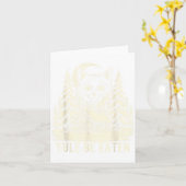 Carte Yule Be Eaten Icelandic Cat Christmas Folklore Jól (Fleur jaune)