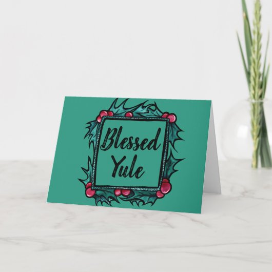 Carte Yule Bénis Personnalisable (Devant)