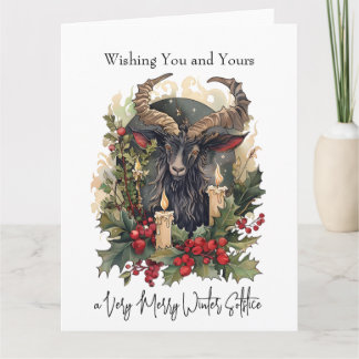 Carte Yule de chèvre classique