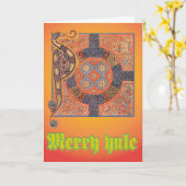 Carte Yule du dragon de Saxe (Fleur jaune)