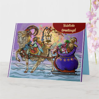 Carte Yule Goat Holiday Magic