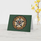 Carte Yule Pentacle (Fleur jaune)