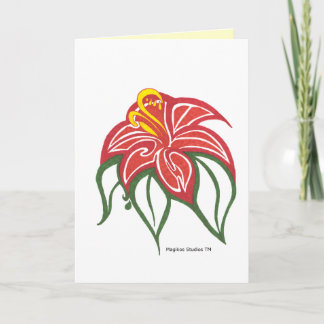 Carte Yule Poinsettia