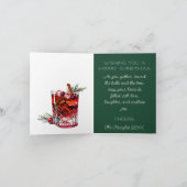 Carte Yuletide Salutations et un Cocktail de Noël (Intérieur)