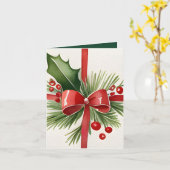 Carte Yuletide Salutations et un Cocktail de Noël (Fleur jaune)