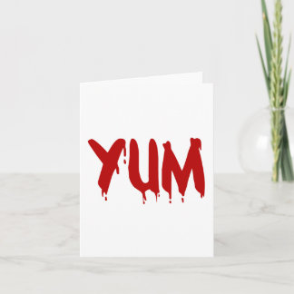 Carte YUM Yummy Sang Viande sanglante Halloween Vampire