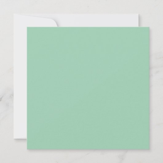 Carte Yummy Mint vert couleur solide (Devant)