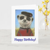 Carte Yuri le meerkat (Fleur jaune)