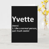 Carte Yvette Definition Personalized Name Funny Birthday (Fleur jaune)