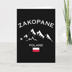 Carte Zakopane Pologne Station de ski Montagnes de Tatra
