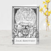 Carte Zalig Kerstfeest (Fleur jaune)