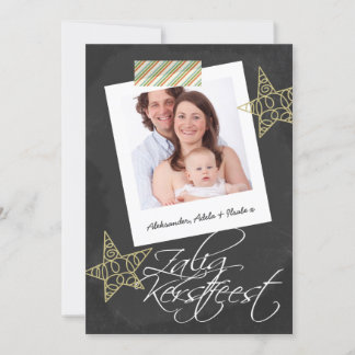 Carte Zalig Kerstfeest Chalkboard Image Et Bande