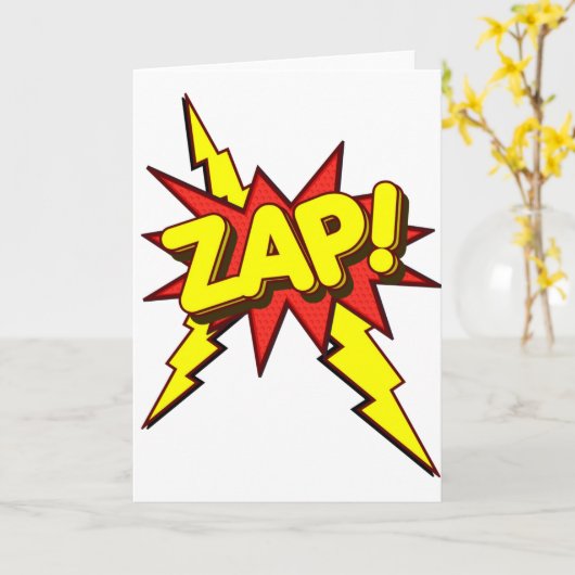 Carte Zap, Zing, Pow ! (Fleur jaune)