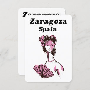 Carte Zaragoza Espagne poster de voyage vintage