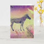 Carte Zebra Art, Allez-Y Bientôt (Fleur jaune)