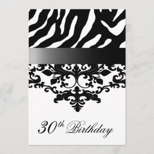 Carte Zebra Damask Fabuleux 30e anniversaire pour Kimber