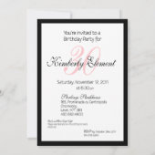 Carte Zebra Damask Fabuleux 30e anniversaire pour Kimber (Dos)