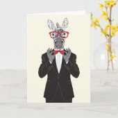 Carte Zebra Gentleman (Fleur jaune)