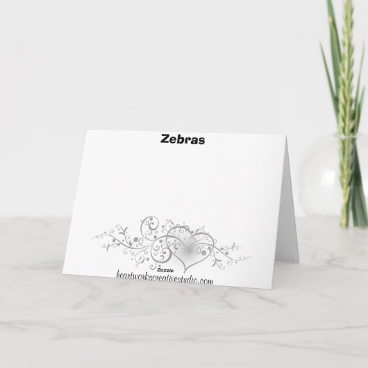 Carte Zebra Hugs (Dos)