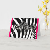 Carte Zebra Hugs (Fleur jaune)