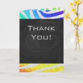 Carte Zebra Monogram Arc-en-ciel et impression blanche (Fleur jaune)