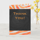 Carte Zebra Monogram orange et blanc (Fleur jaune)