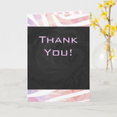 Carte Zebra Monogram rose et blanc (Fleur jaune)