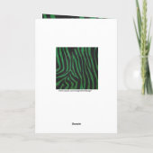 Carte Zebra Monogramme noir et vert (Dos)