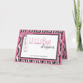 Carte Zebra Print & Baby Carriage (Dos)