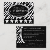 Carte Zebra Print Salon Loyalty Rewards (Devant / Derrière)