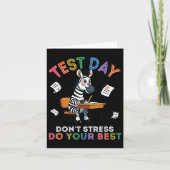 Carte Zebra Student Test Day Dont Stress Do Your Best Su (Devant)