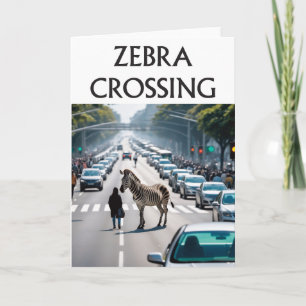 Carte Zebra traversant la route