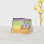 Carte Zèbre (Fleur jaune)