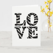 Carte Zèbre d'Amour Simple (Fleur jaune)