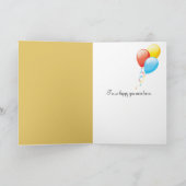 Carte Zèbre d'anniversaire avec tournesol (Intérieur)