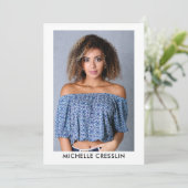 Carte Zed Comp Acteur de modèle photo 5x7 (Debout devant)