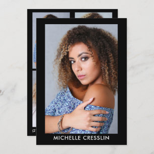 Carte Zed Comp Acteur de modèle photo double face