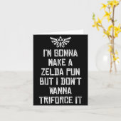 Carte Zelda Funny Triforce It Pun Graphic (Fleur jaune)