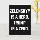 Carte Zelenskyy est un héros. (Fleur jaune)