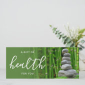 Carte Zen Bamboo Chiropractic Care Certificat cadeau (Debout devant)