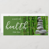 Carte Zen Bamboo Chiropractic Care Certificat cadeau (Devant / Derrière)