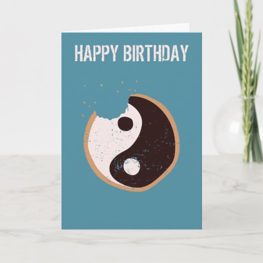 Carte Zen Cookie Yin et Yang Anniversaire (Devant)